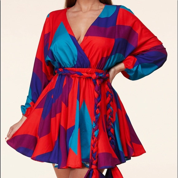 L’ATISTE Multi Color Mini Dress - Picture 2 of 10